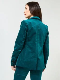 Blauw - Joe Browns Stitch Detail Velvet Jacket