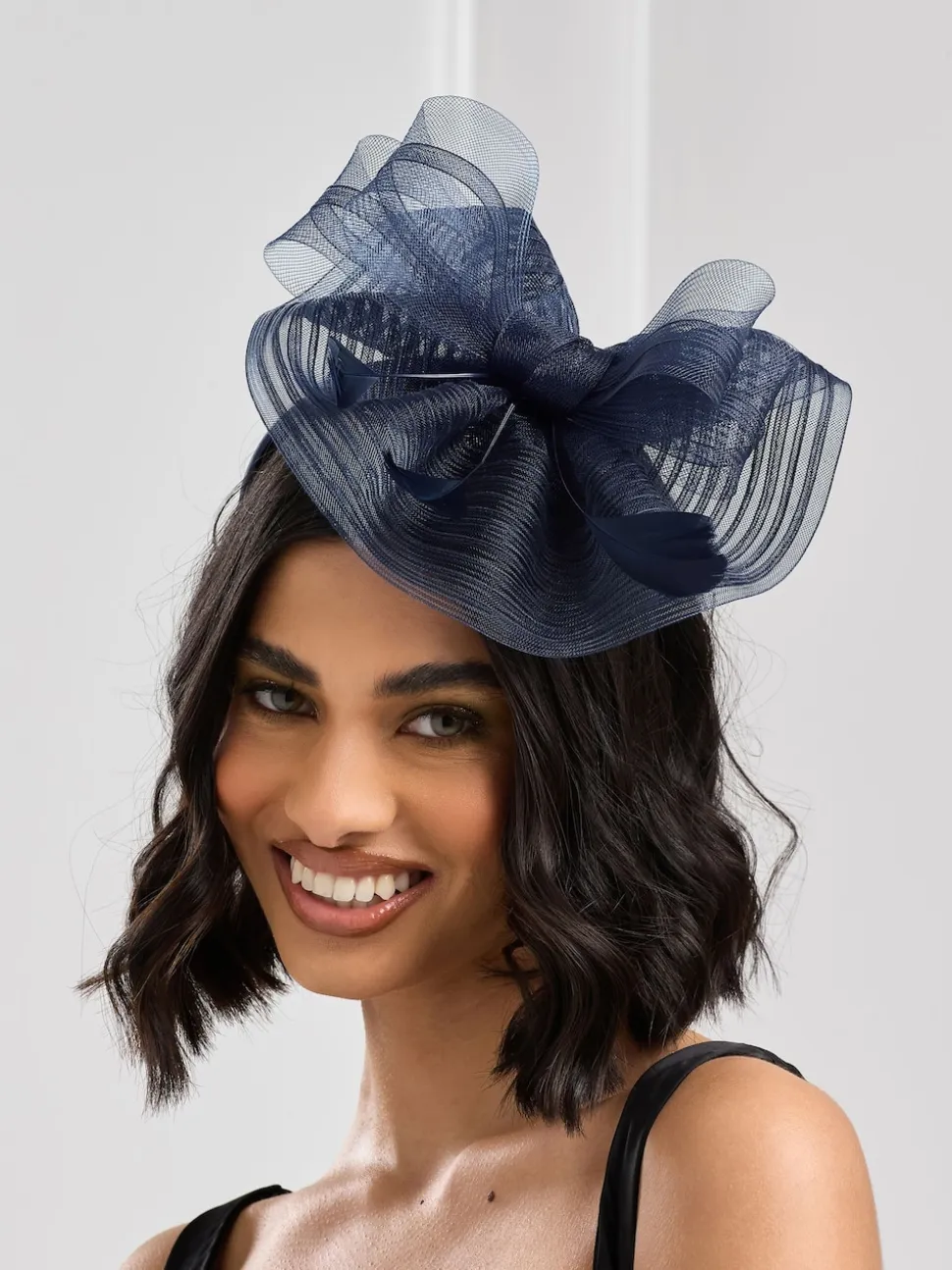 Blauw - Jon Richard fascinatorhoedje