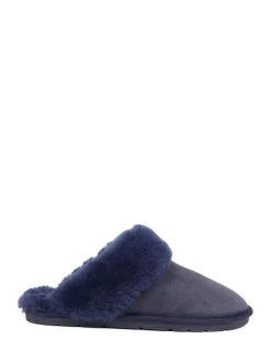 Blauw - Jones Bootmaker Bella-Rose Sheepskin Mule Slippers