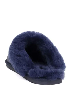 Blauw - Jones Bootmaker Bella-Rose Sheepskin Mule Slippers