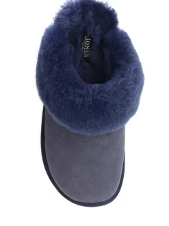 Blauw - Jones Bootmaker Bella-Rose Sheepskin Mule Slippers