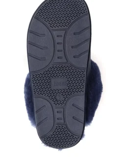 Blauw - Jones Bootmaker Bella-Rose Sheepskin Mule Slippers
