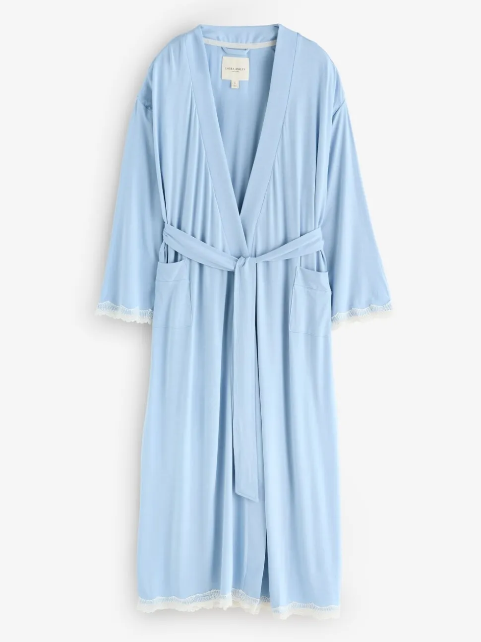 Blauw - Laura Ashley - Modal kamerjas met kanten afwerking