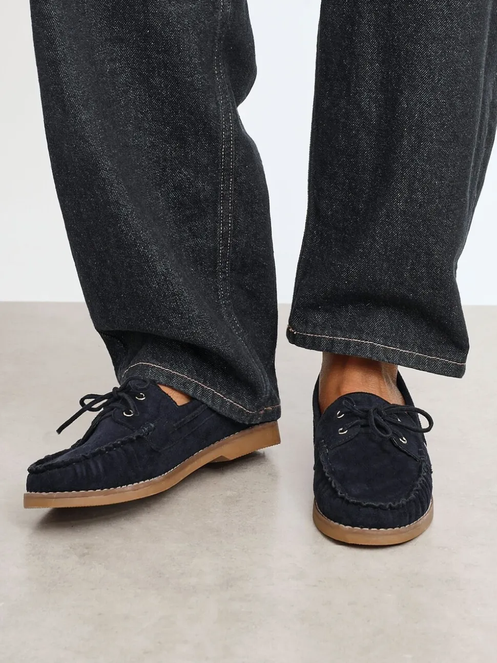 Blauw - Linzi Frame Slip-On Loafers With Ruched Front Detailing