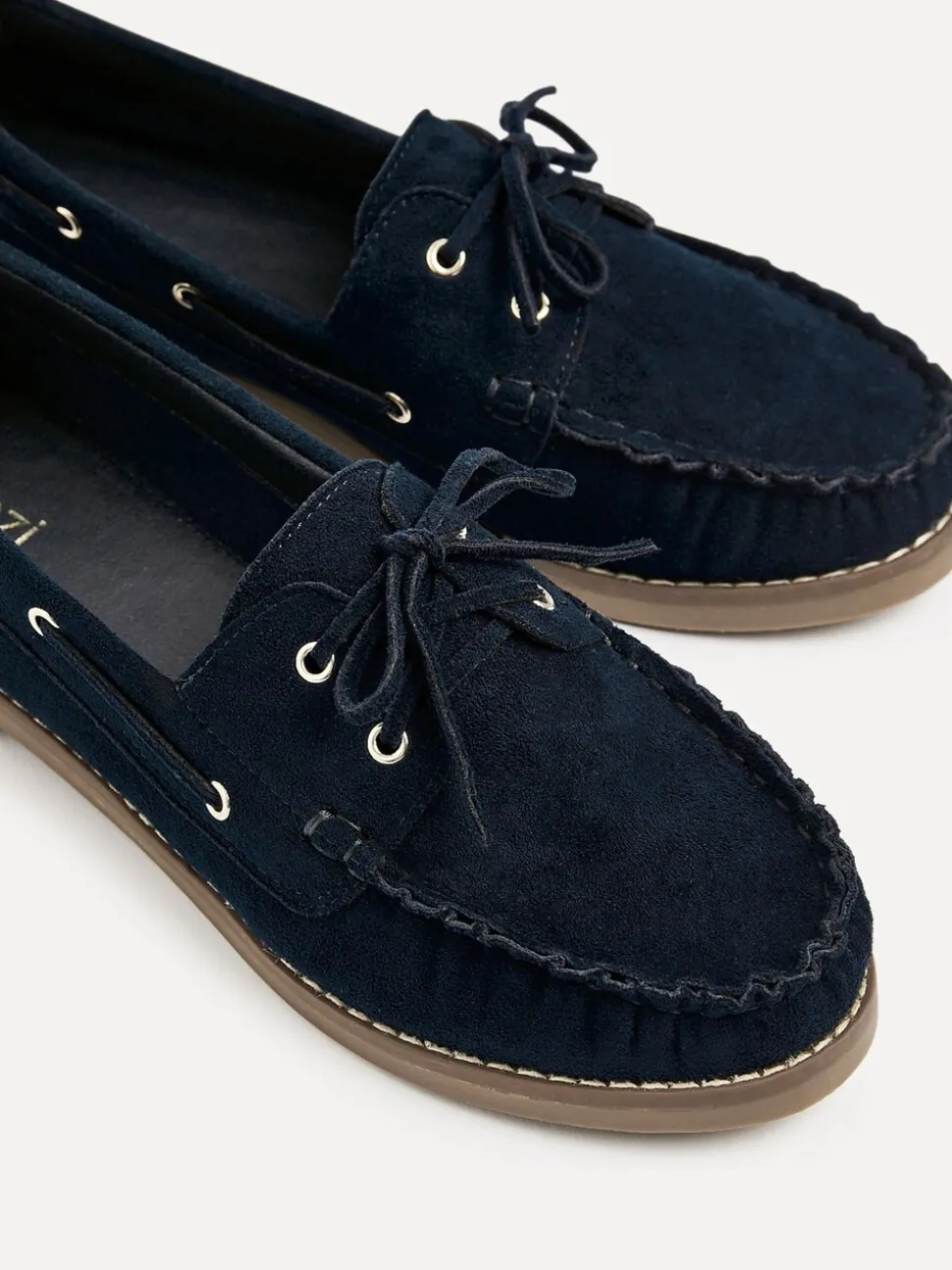 Blauw - Linzi Frame Slip-On Loafers With Ruched Front Detailing