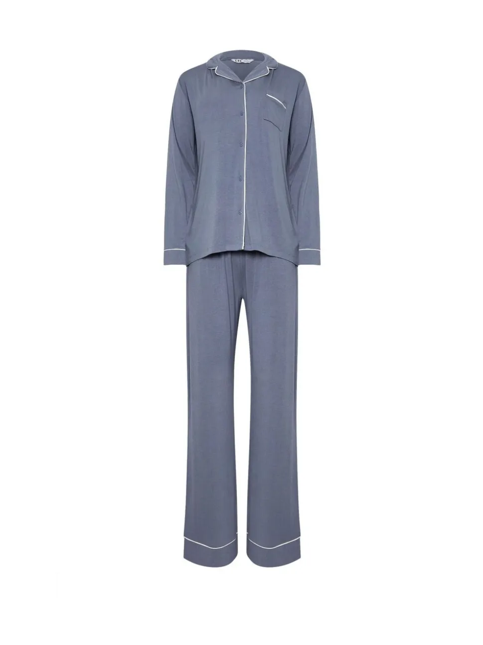 Blauw - Long Tall Sally Long Sleeve Pyjamas Set