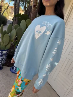 Blauw - Never Fully Dressed Embroidered Sweatshirt