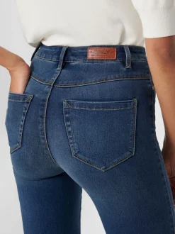 Blauw - ONLY Royal skinny jeans met hoge taille in super stretchy