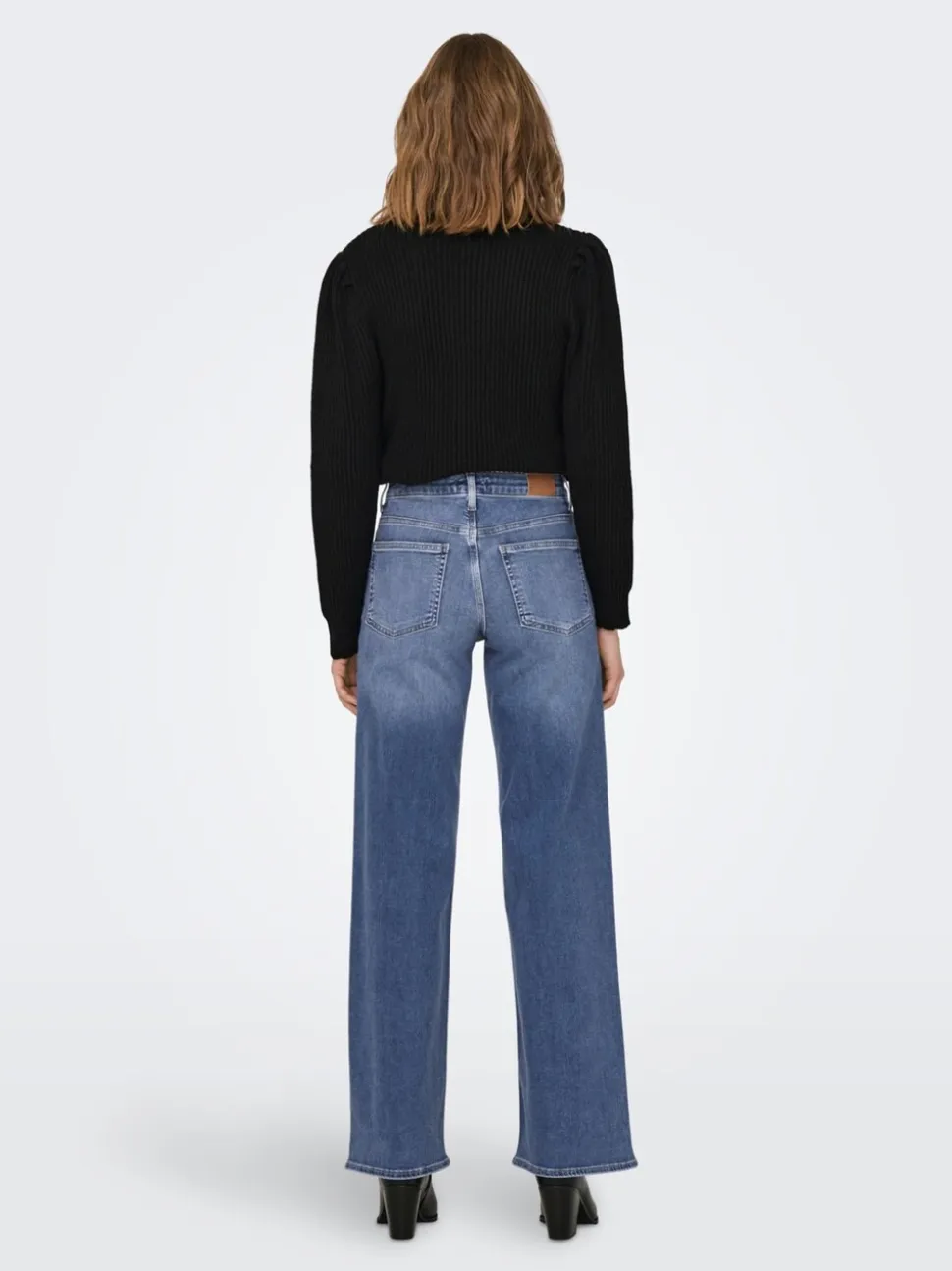 Blauw - ONLY Wide Leg High Waisted Jeans With Super Stretch