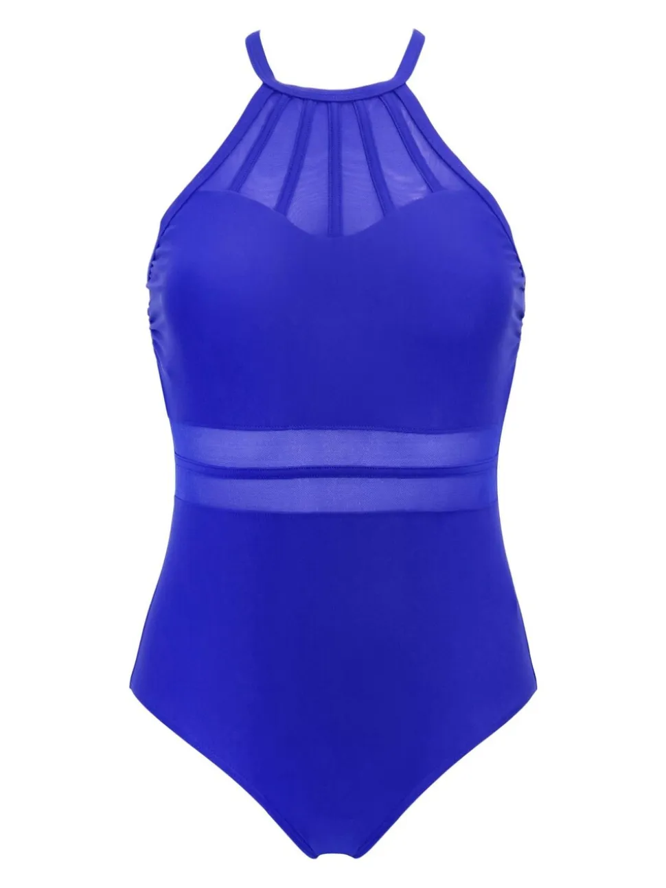 Blauw - Pour Moi - Beach gebonden hoogsluitend badpak