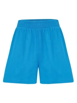 Blauw - Pour Moi Bree High Waist Elasticated Shorts