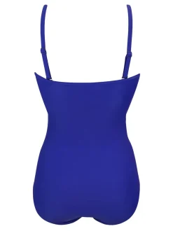 Blauw - Pour Moi Santa Monica tummy control corrigerend badpak met afneembare bandjes