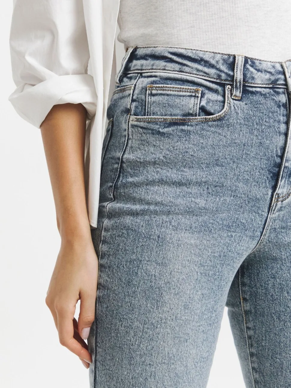 Blauw - Simply Be smalle Mom jeans