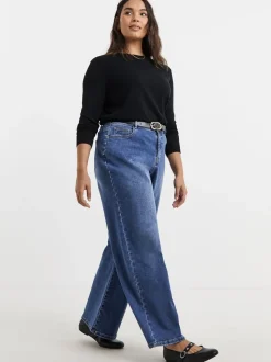 Blauw - Simply Be Wide Leg Cosy Jeans