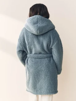 Blauw - Teddy badjas