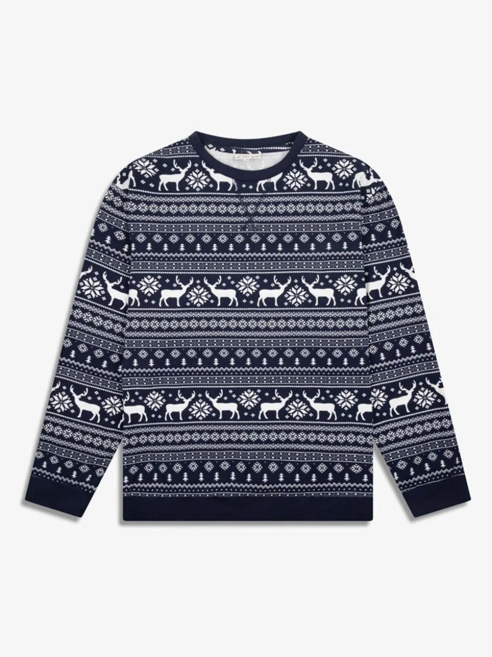 Blauw - The Little Tailor kerstpyjama met rendier