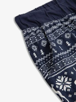 Blauw - The Little Tailor kerstpyjama met rendier