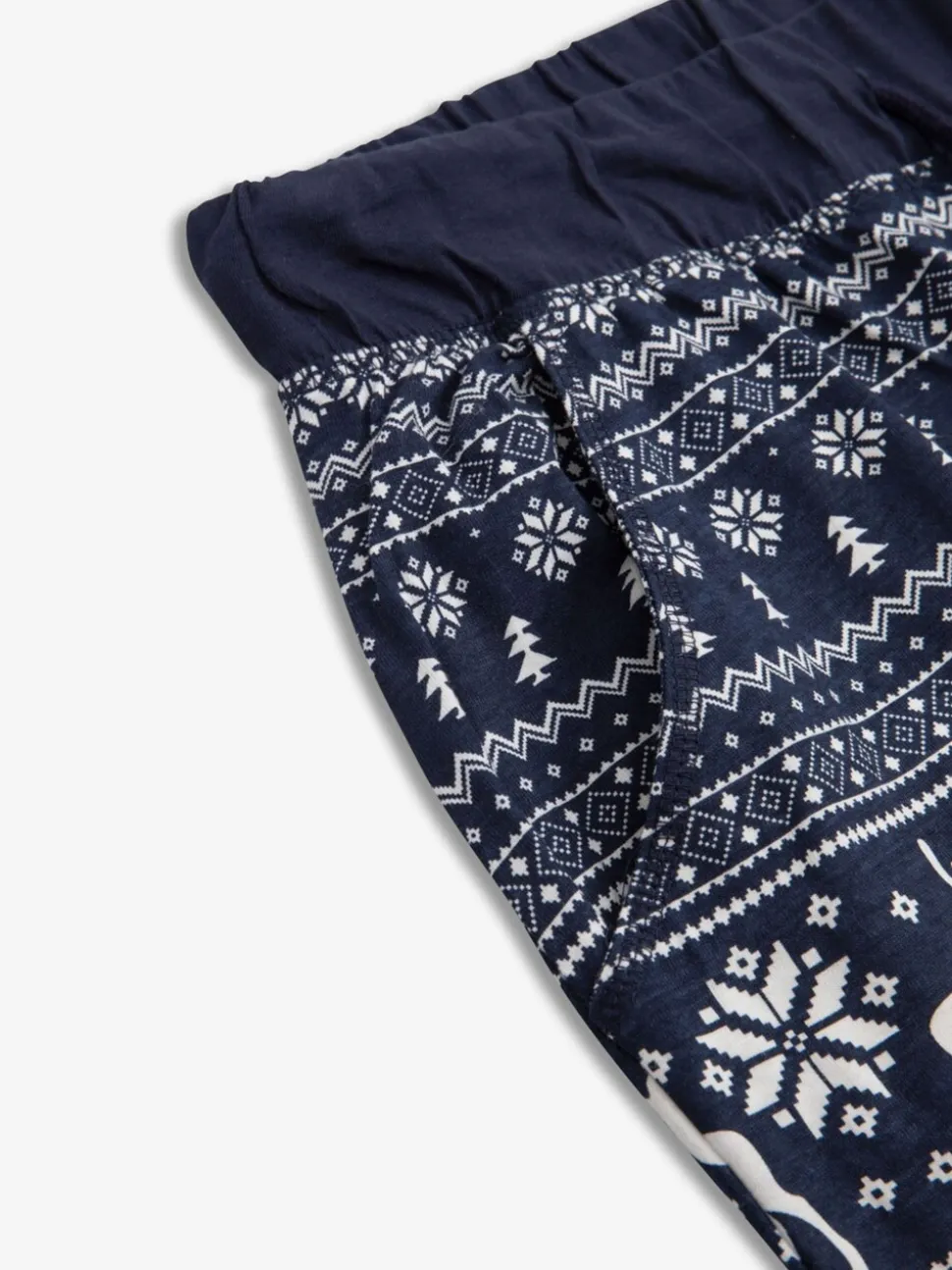 Blauw - The Little Tailor kerstpyjama met rendier
