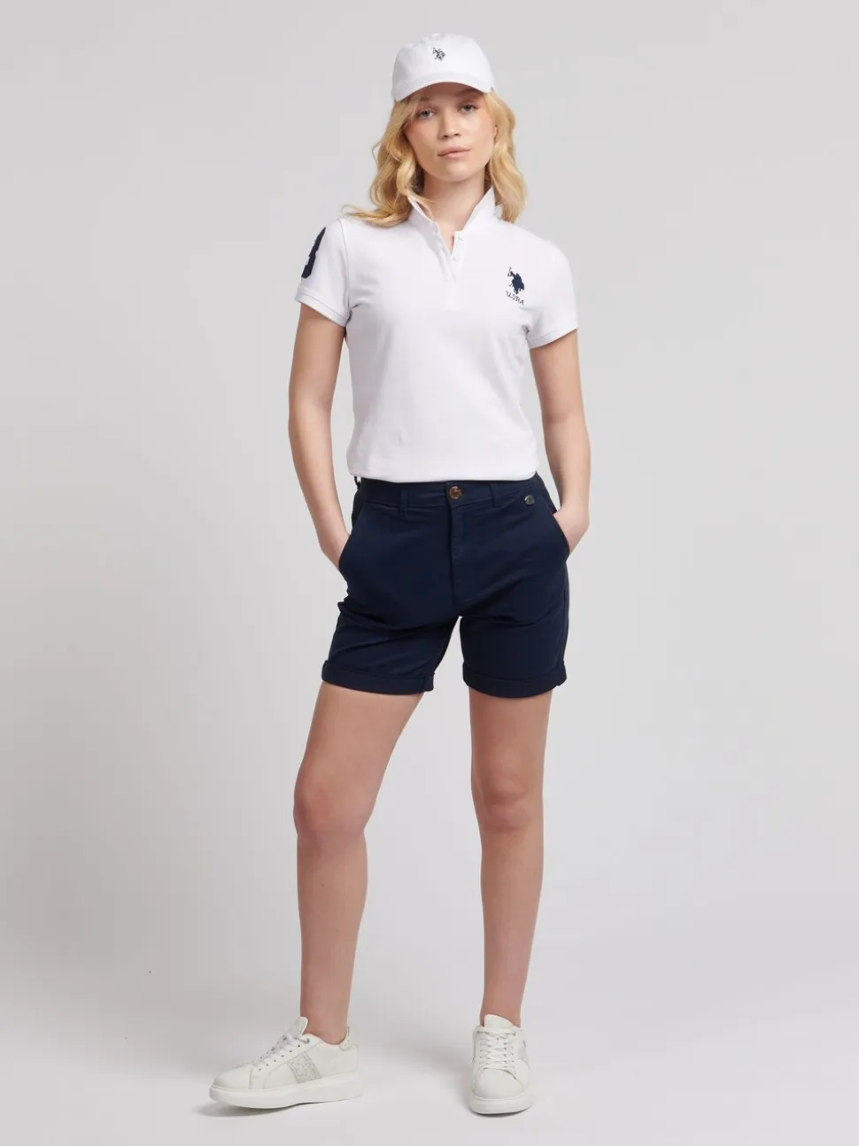 Blauw - U.S. Polo Assn. Classic Womens Chino Shorts