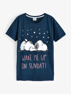 Blauw - Vanilla Underground Snoopy Korte Broek Pyjama's Set