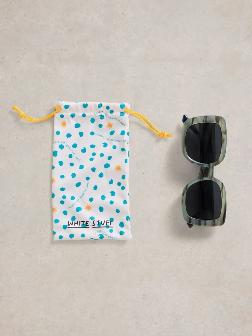 Blauw - White Stuff Oversized Square Sunglasses