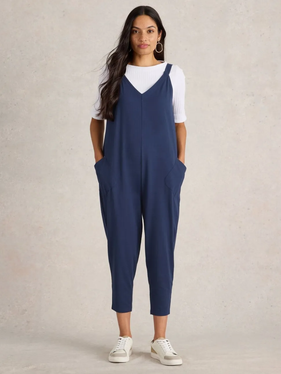 Blauw - White Stuff Selina jersey jumpsuit
