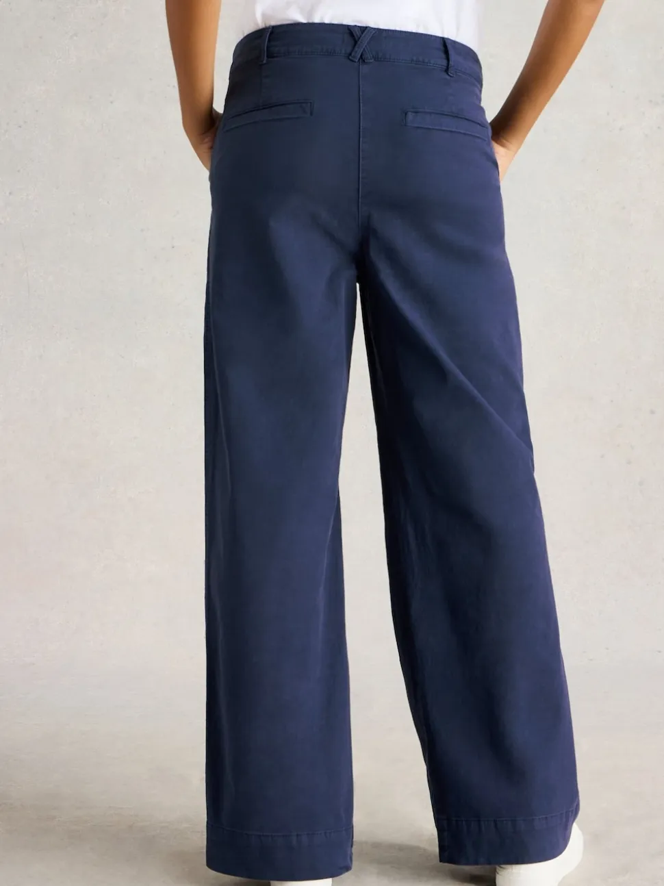 Blauw - White Stuff Twister Chino Wide Leg Trousers