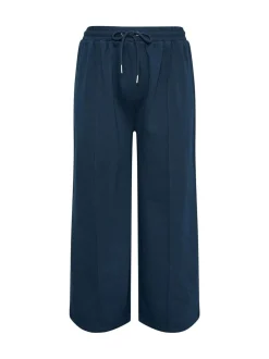 Blauw - Yours Curve joggingbroek met wijde pijpen