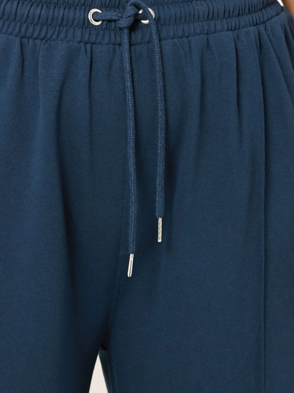 Blauw - Yours Curve joggingbroek met wijde pijpen