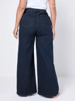 Blauw - Yours Curve Puddle Jeans met wijde pijpen