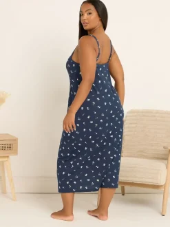 Blauw - Yours Curve Soft Touch Midaxi Chemise