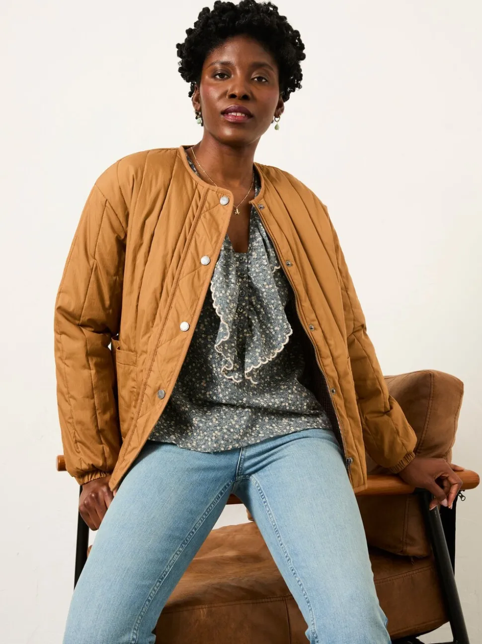 Blauw gebloemd - FatFace Blouse