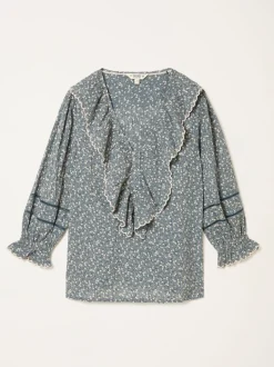 Blauw gebloemd - FatFace Blouse