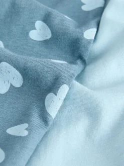 Blauw hart - Pyjama met korte mouwen