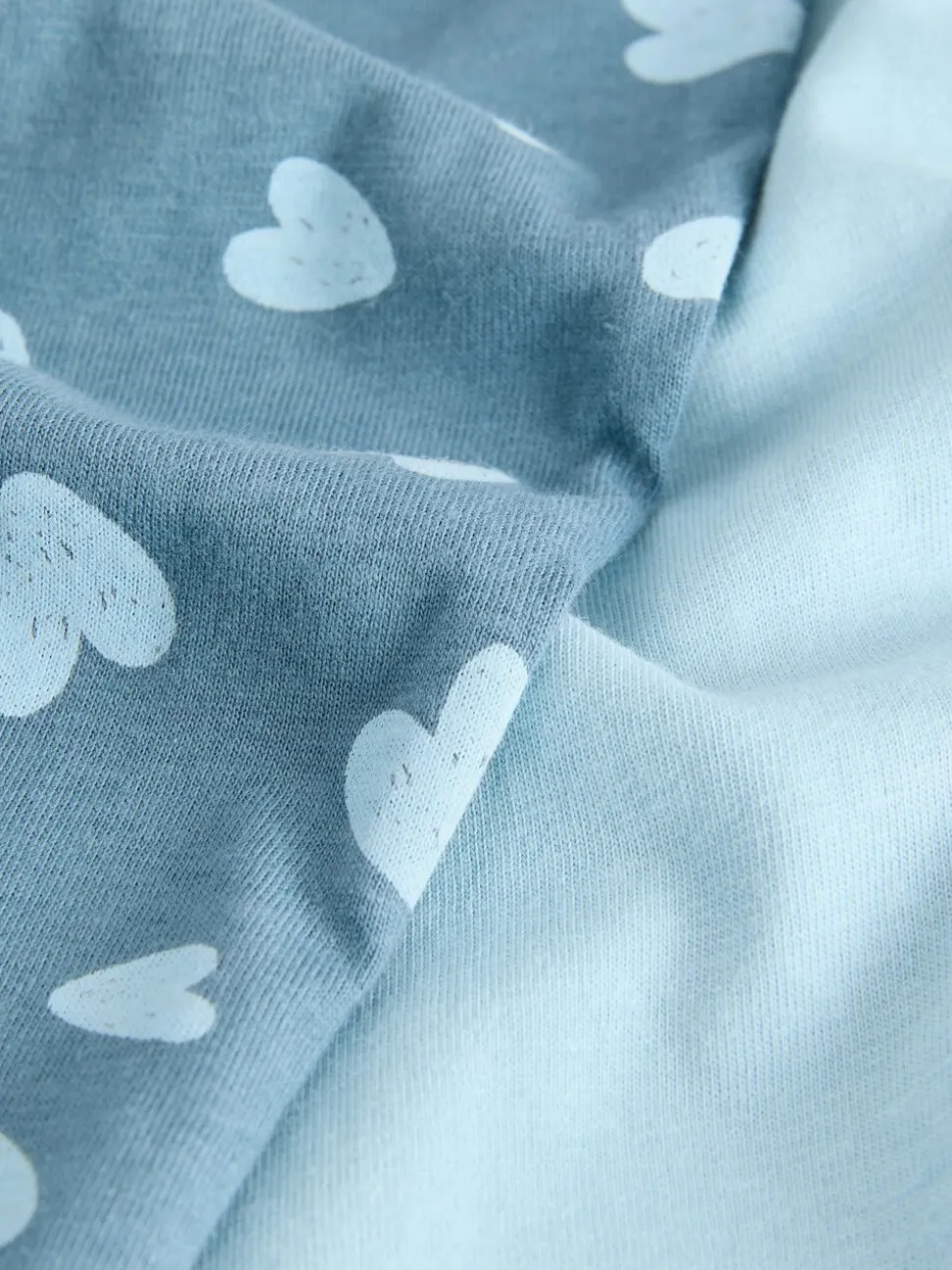 Blauw hart - Pyjama met korte mouwen
