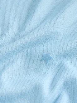 Blauw met sterrenprint - Zachte pyjama met lange mouwen en hartjesprint