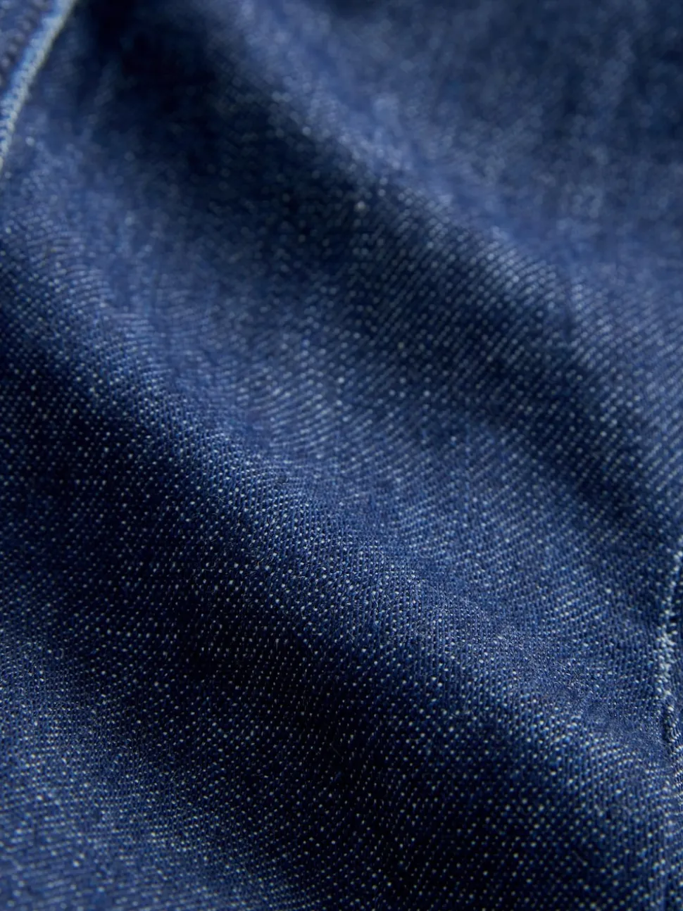Blauw met wassing - Cinch Waist Fitted Long Sleeve Denim Shirt