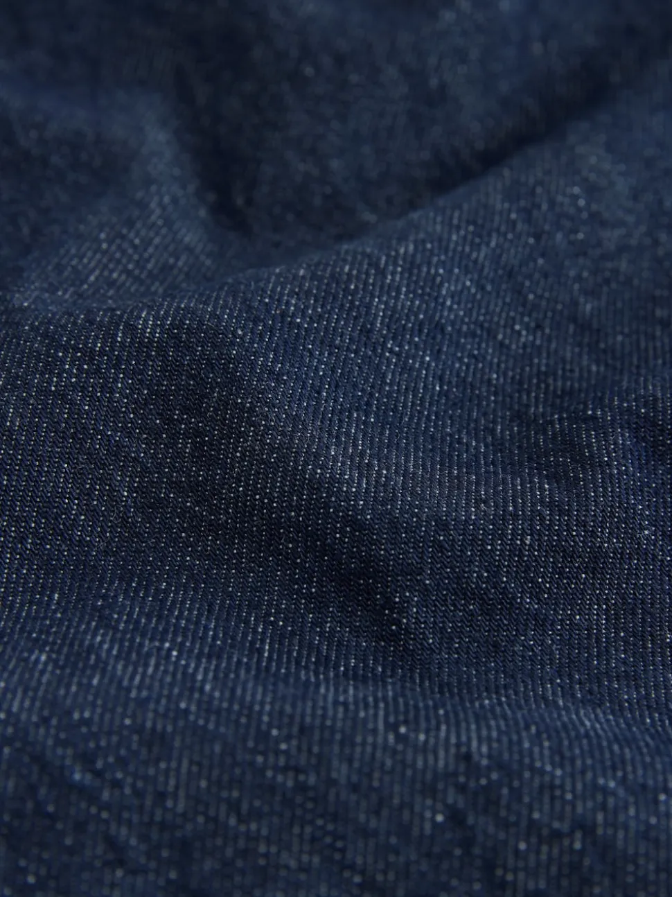 Blauw met wassing - Cropped jeans met opgestikte zakken