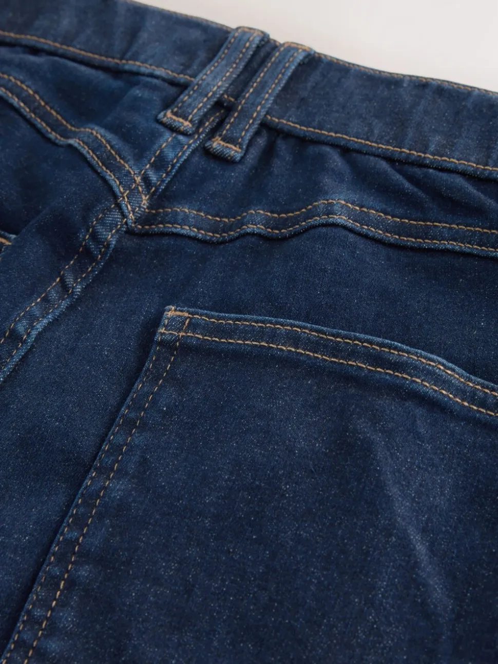 Blauw met wassing - High Rise FlexiFit Stretch Pull On Wide Leg Jeans