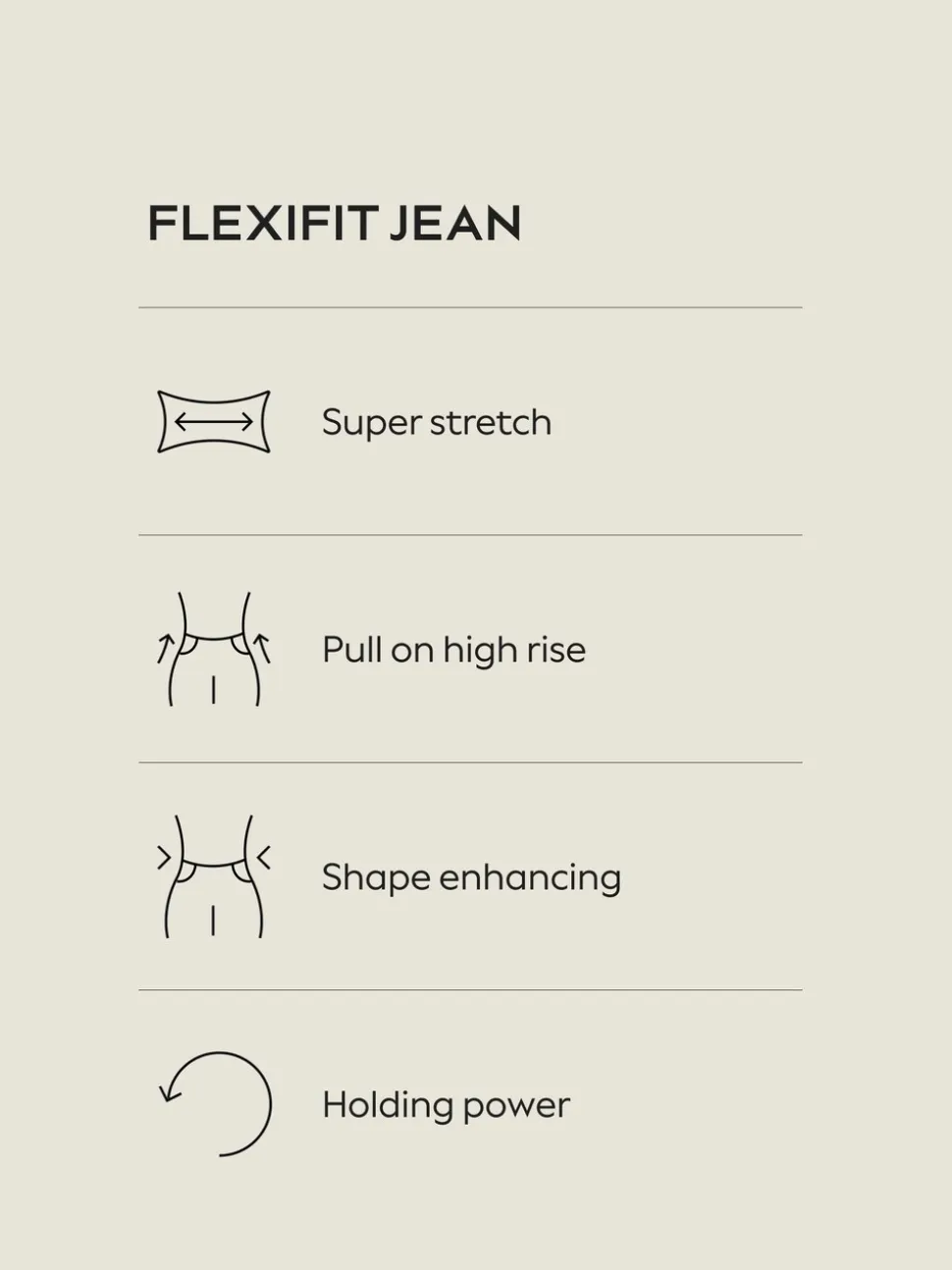 Blauw met wassing - High Rise FlexiFit Stretch Pull On Wide Leg Jeans