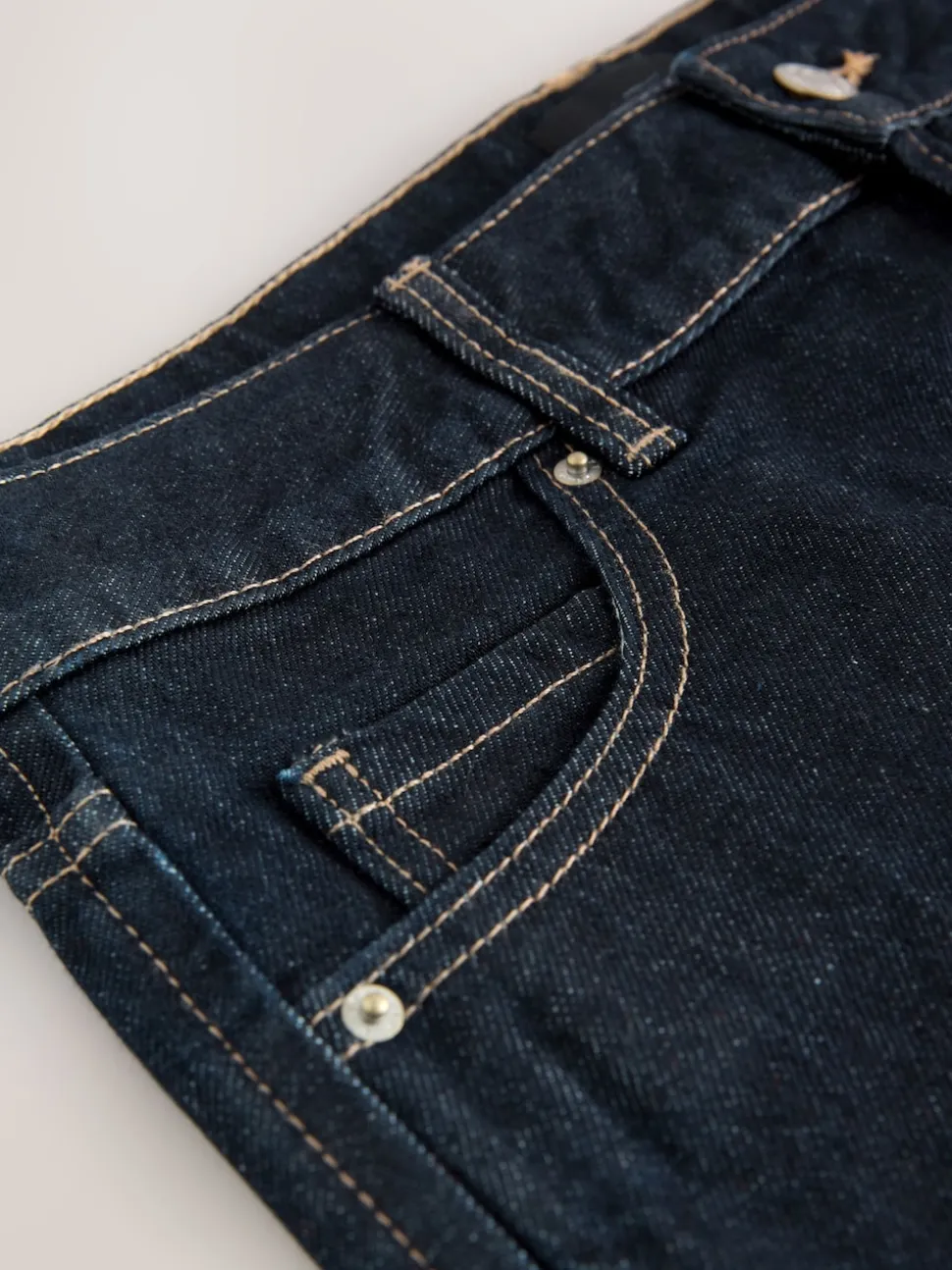 Blauw met wassing - Knee Length Denim Skirt
