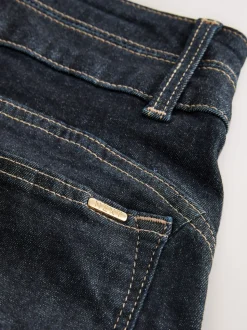 Blauw met wassing - Slim Lift and Shape Wide Leg Jeans