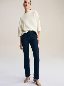 Blauw met wassing - Superzachte bootcut-jeans
