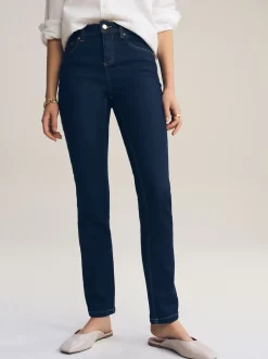 Blauw met wassing - Superzachte slim-fit jeans