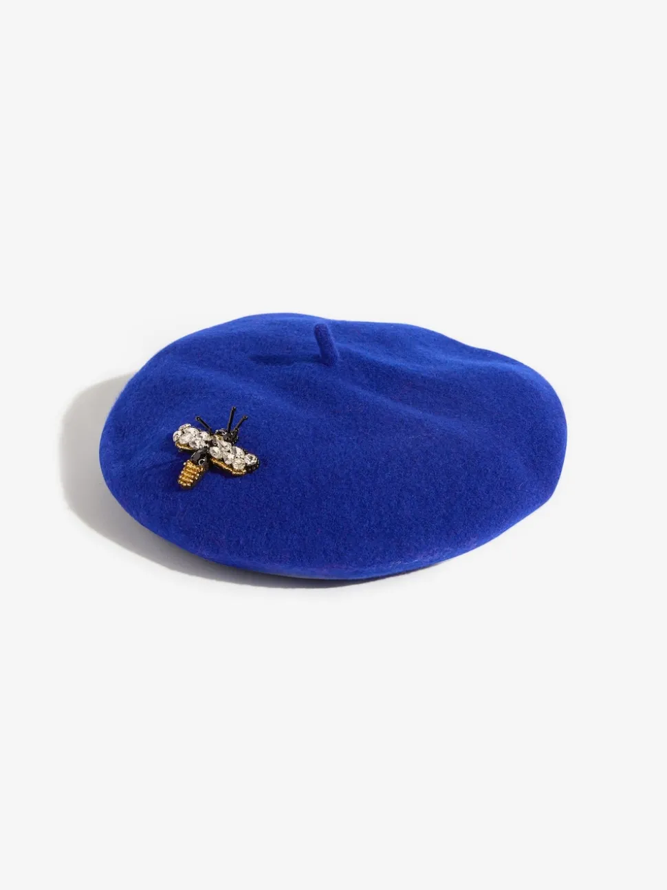 Blauw versierd - Love & Roses Beret Hat