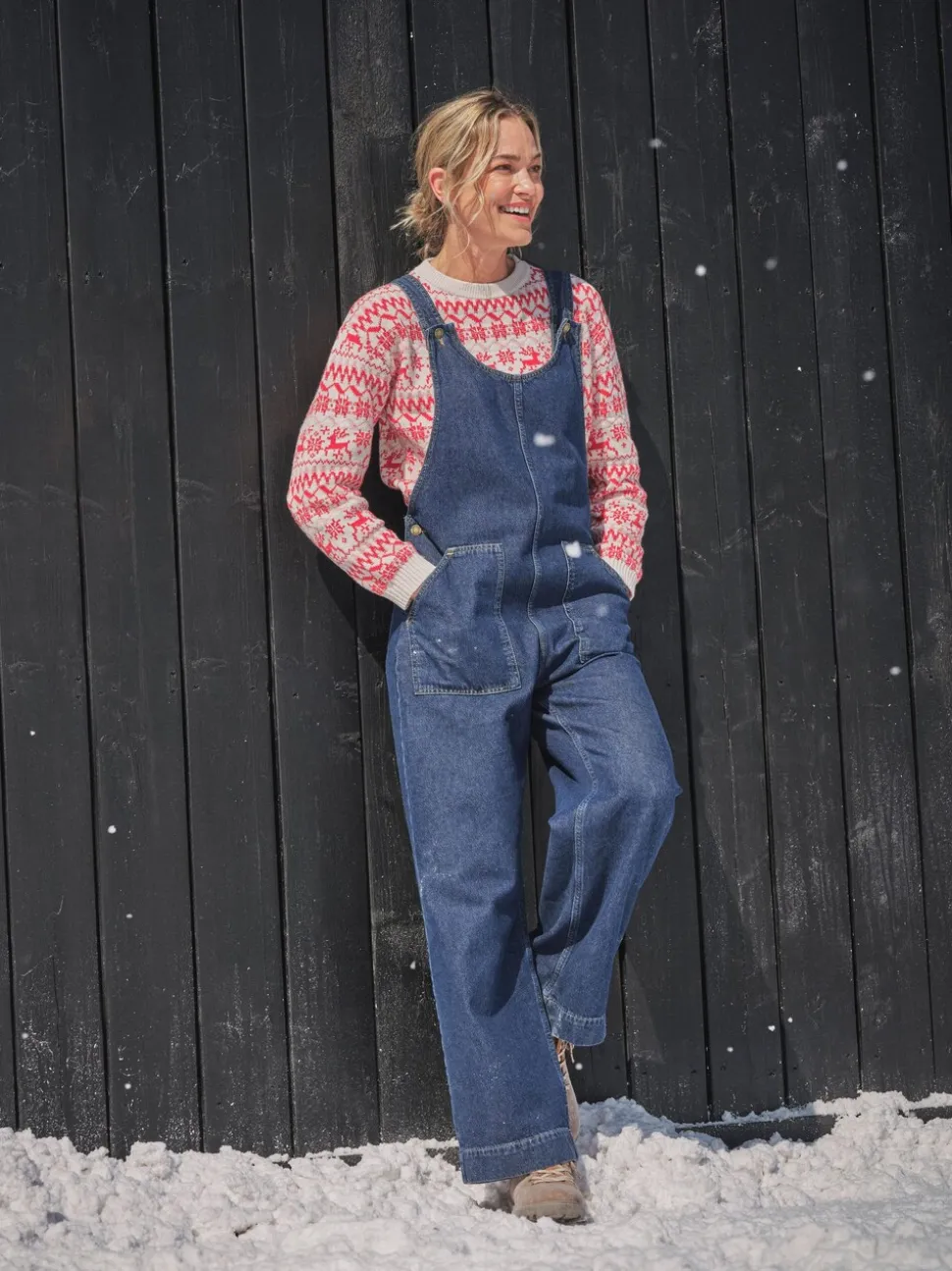 Blauwe denim - FatFace Dungaree
