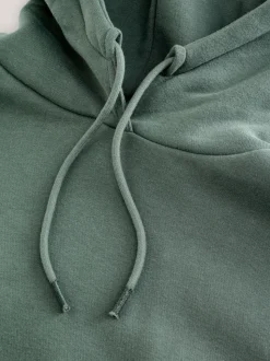 Blauwgroen - Active Longline Overhead Hoodie met superzacht naaddetail en zakken