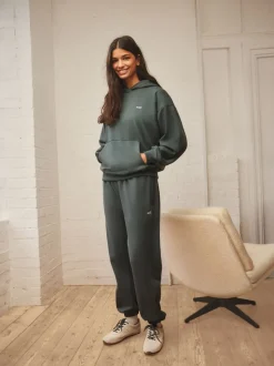 Blauwgroen - Joggingbroek met banden