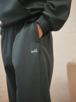 Blauwgroen - Joggingbroek met banden