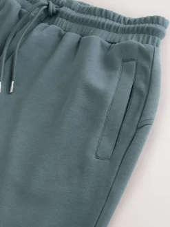 Blauwgroen - Slinky Supersoft Tie Front Wide Leg Trousers